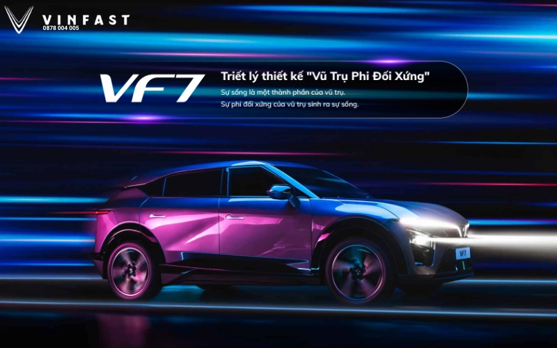 vinfast vf7 triết lý thiết kế vũ trụ phi đối xứng