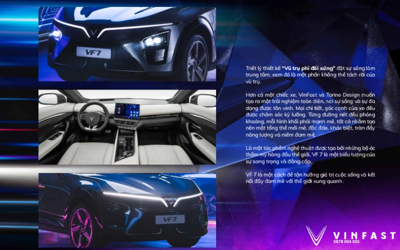Vinfast vf7 với triết lý thiết kế vũ trụ phi đối xứng