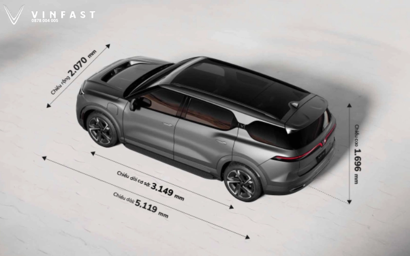 vinfast vf9 kích thước tổng thể
