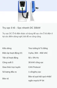 Trụ sạc thường DC 30kw