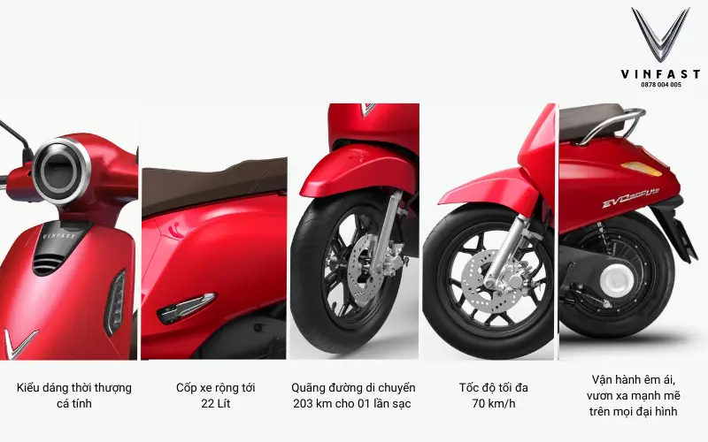 Vinfast Evo200 Lite 11 evo200 lite sở hữu nhiều tính năng hiện đại tiện ích